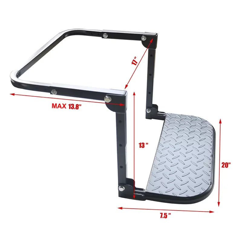 Universal Adjustable Auto Step For SUV Big Truck Dually Sturdy Climber Step With Max 15.6\" Tire Width Tire Mounted Pickup Tool