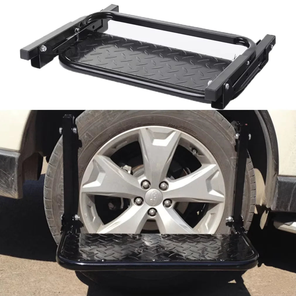 Universal Adjustable Auto Step For SUV Big Truck Dually Sturdy Climber Step With Max 15.6\" Tire Width Tire Mounted Pickup Tool